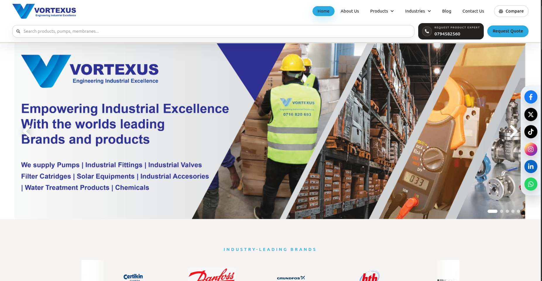 Corporate website shown across desktop and mobile screens